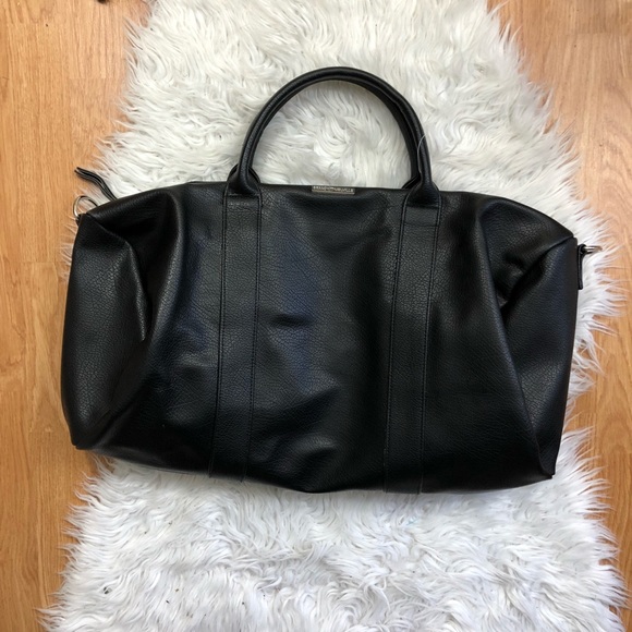 faux leather duffle bag